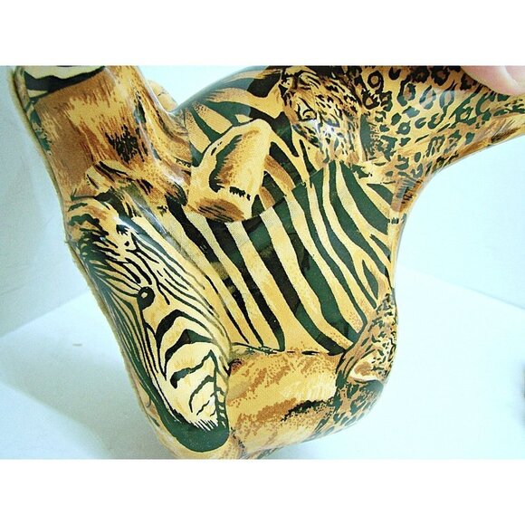 La Vie 1980's Ceramic Giraffe Mother & Baby Safari Patchwork Figurines 2 Pieces - Picture 10 of 12